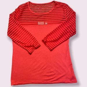 New York & Company Semi Sheer Top, Small